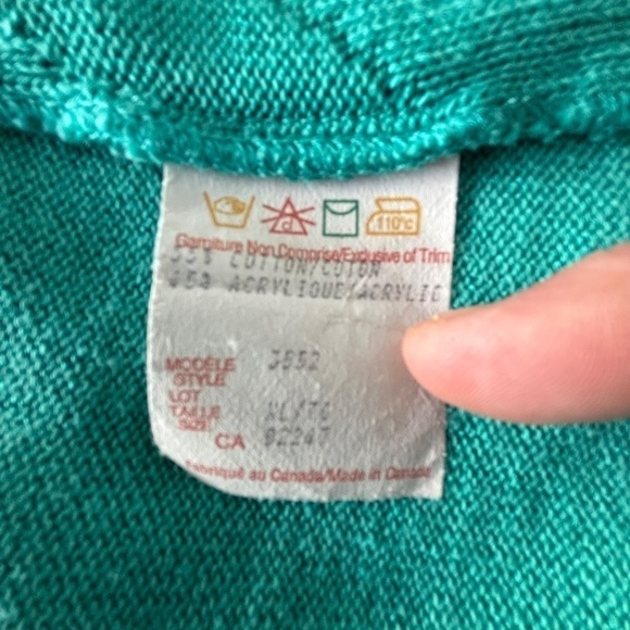 Putorti vintage made in Canada cotton and acrylic sweater sz XL (fits like a M). - Picture 10 of 11